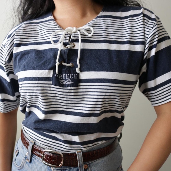 Vintage Greece striped shirt - Picture 4 of 4
